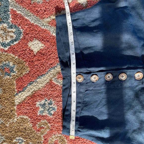 Bug clothing navy linen wide leg high waisted Magda pants - Picture 5 of 8